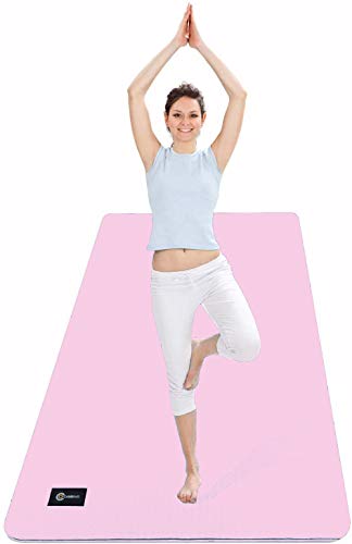 CAMBIVO Tappetino Yoga Fitness Extra Largo 183cm×80cm×6mm, Ecologico TPE Materiali, Tappetino Antiscivolo per Esercizi per Yoga, Pilates, Allenamenti