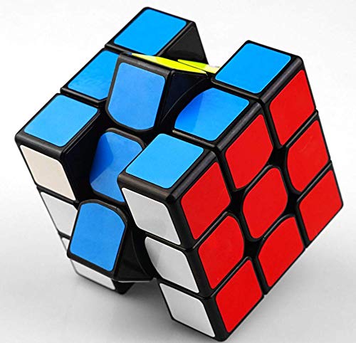 cfmour Rube Cube Original 3x3 Colour-Matching Puzzle,Speed Cube,3x3 PVC Sticker Cube Puzzle Cube IQ Toys for Kids 56mm