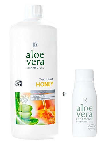 LR Aloe Vera Drinking Gel Honey/MIELE 1000 ML Plus Aloe Vera Rotation bottiglia (vuoto) per Viaggiare, 90 ML