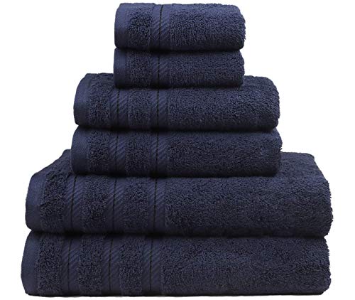 CASA COPENHAGEN Bella, set di 6 asciugamani turchi, include 2 asciugamani da bagno, 2 asciugamani per le mani, 2 panni da bagno 6 Pcs set Allegro