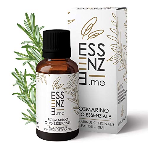 ESSENZE OLIO ESSENZIALE DI ROSMARINO Puro al 100% Naturale Per Capelli Sani e Splendenti, Per Diffusore Oli Essenziali Aromaterapia. Controllato e Confezionato in ITALIA.