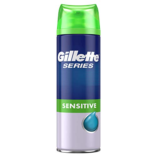 Gillette Series - Gel da barba per pelli sensibili, 200 ml, set da 3