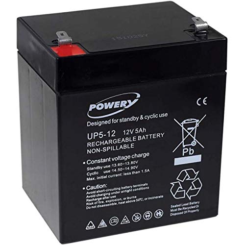 Batteria al Gel di piombo Powery per:APC Back-UPS BF350-RS 5Ah 12V
