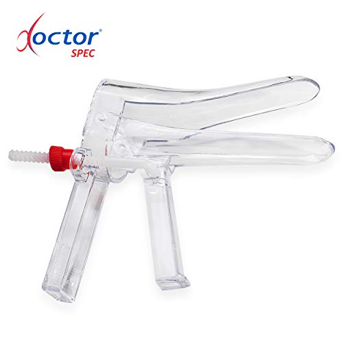 AIESI® Speculum Ginecologico Vaginale monouso sterile con regolazione a VITE laterale DOCTOR SPEC (Confezione da 100 pezzi) misura MEDIA