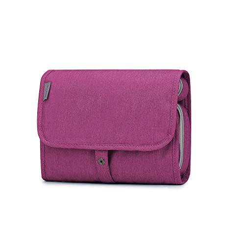 Wind Took Beauty Case Unisex Beauty Case da Viaggio Appendibile Beauty da Viaggio Trousse da Toilette Beauty Case Grande Wash Bag Impermeabile Rosa rossa