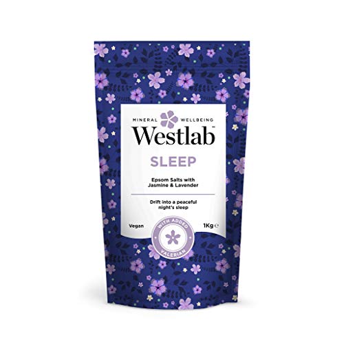 Westlab's Sleep Epsom & Dead Sea Sali con lavanda e gelsomino, 1 kg