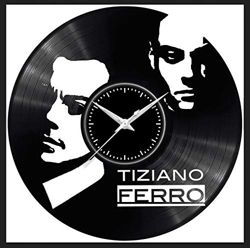 Fusorario Orologio in Vinile da Parete LP 33 Giri Silenzioso Idea Regalo A Tema Tiziano Ferro