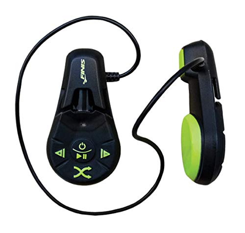 FINIS Duo - Lettore MP3 subacqueo a conduzione ossea, waterproof fino a 3 metri, 4GB di memoria, Nero/Verde Lime