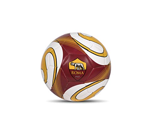 Mondo Sport  - Pallone da Calcio cucito A.S. Roma - size 5 - 410 g - Prodotto ufficiale - Colore: giallo/rosso/bianco - 13641