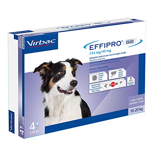 Virbac 104825068 Effipro'Duo Cani 4Pip Medium 10-20 kg