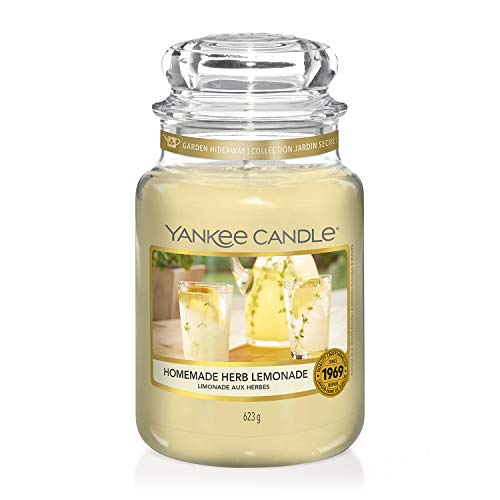 Yankee Candle Candela Profumata in Giara Grande, Limonata Alle Erbe Fatta In Casa, Durata Fino A 150 Ore, Collezione Garden Hideaway