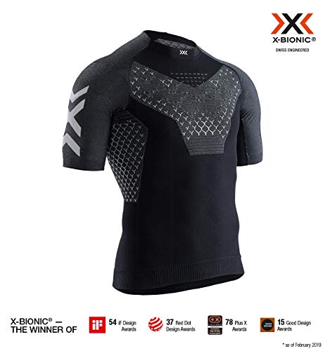 X-Bionic Twyce 4.0 Run Shirt Short Sleeve Men, Uomo, Opal Black/Arctic White, L