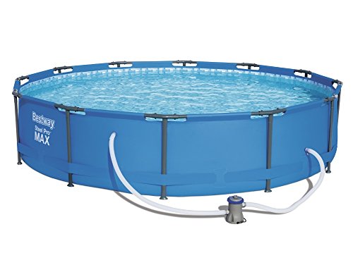 Bestway Steel PRO Max Piscina Fuori Terra Rotonda 56416, 366x76 cm, Pompa di Filtraggio Inclusa