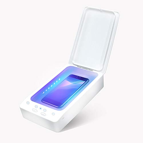 LEICKE UV Sterilizzatore multifunzione | disinfettante portatile per smartphone UV Ideale per telefoni cellulari, maschere,gioielli ecc. (Senza caricabatterie wireless) Sterilizzazione Rapida 99,9%