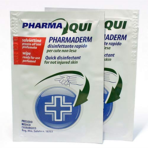 MEDICALMONO - 50 Salviettine pronte all'uso, DISINFETTANTE rapido per cute non lesa, battericida ad azione rapida PMC