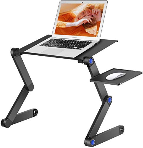 Nestling® Portable Laptop Desk Pc Sofa Stand Air Space Desk Supporto per Laptop Tavolo Pieghevole Tavolo per Laptop con Vassoio per Mouse Rimovibile e Barra Antiscivolo