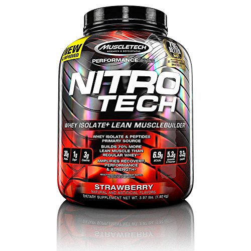 Muscletech Supplemento Nutrizionale Nitro Tech Performance Series 4 lb, Strawberry - 1800 gr