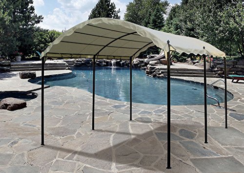 VERDELOOK Onda, Gazebo in Ferro Verniciato 3x4 m, Bianco, coperture e arredo