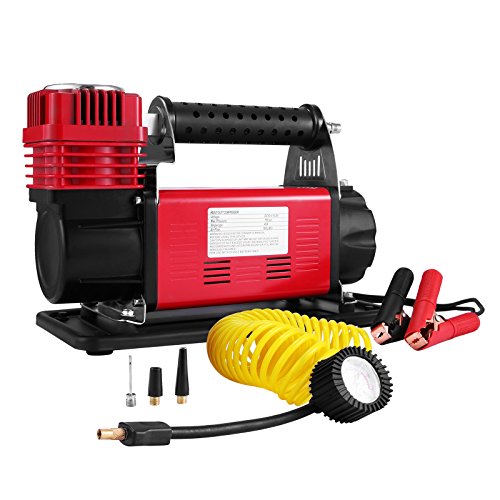 BuoQua Pompa Portatile Compressore Aria Heavy Duty 12V Robusto Pompa D’aria Compressore Singola Fase Pompa Tyre Gomma Auto Di Gonfiaggio Air Compressor Kit