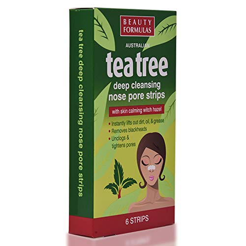 Beauty Formulas Australian tea tree deep cleansing nose pore strips - 6 strips by Beauty Formulas