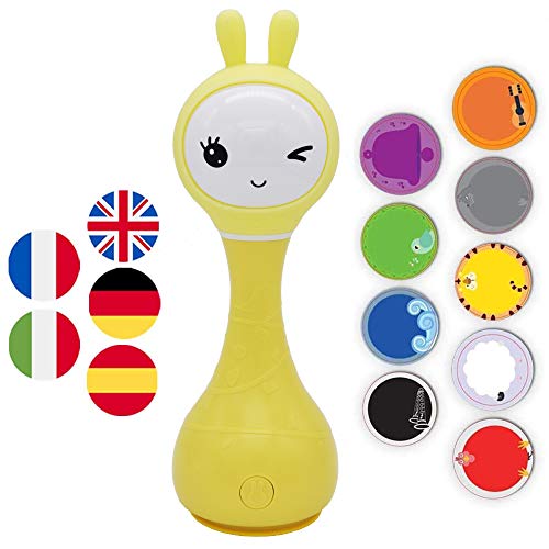 Alilo® Smart Bunny - Coniglietto Intelligente sonoro – R1 - Sonaglio per Bambini (Multilingual - Giallo)