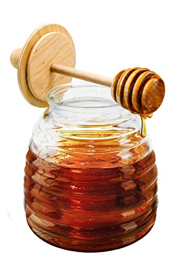 NERTHUS FIH 348 barattolo di miele con tubo, trasparente