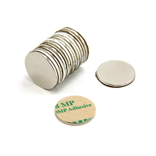 Magnet Expert® - Magnete al neodimio N42, diametro 20 mm x 1,5 mm, 2 kg di trazione (Nord ) (confezione da 10)