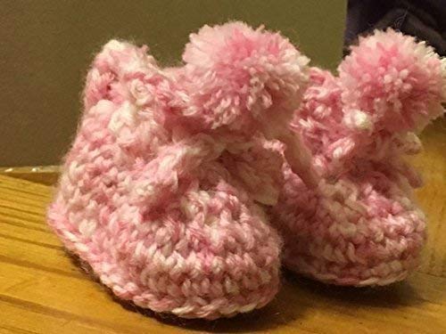 Scarpine neonato 0-3 mesi pura lana fatte a mano