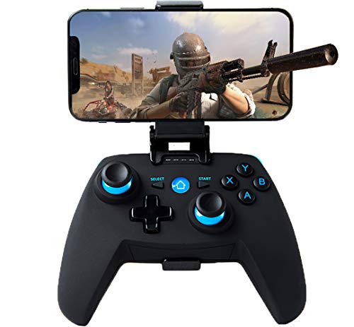 Controller per Android/PC/PS3/TV Wireless , Maegoo Bluetooth Android Mobile di Gioco Controller con Staffa Retrattile, 2.4G Wireless PC/PS3/TV Controller Gamepad con Doppia Vibrazione