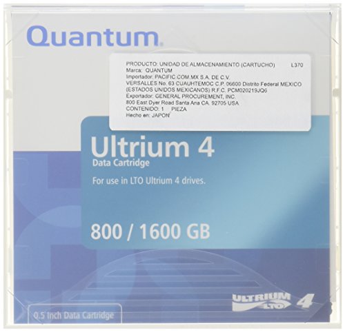 Quantum LTO Ultrium 4 Tape Cartridge - Blank Data Tapes (LTO, 1600 GB, 240 MB/s, 800 GB)