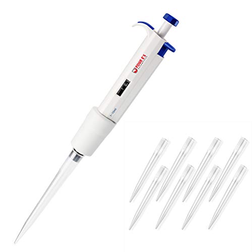 Four E'S Scientific 1-10ml Pipettor monocanale variabile Autoclavabile laboratorio pipette con 10ml x20 pipetta punte