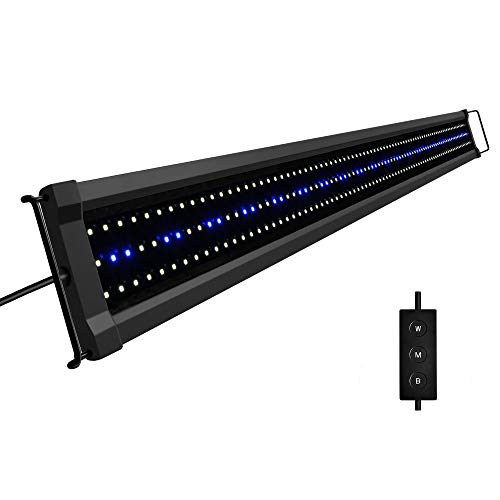 NICREW ClassicLED G2 Lampada Acquario, Plafoniera LED per Acquario, Luce Acquario Impermeabile con 2 Canali di Controllo, Luci Bianche e Blu, 120-150 cm, 40W 3080LM