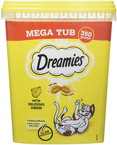 Dreamies - Ricompense per gatti, Formaggio MegaTub, 350 g (Confezione da 2)