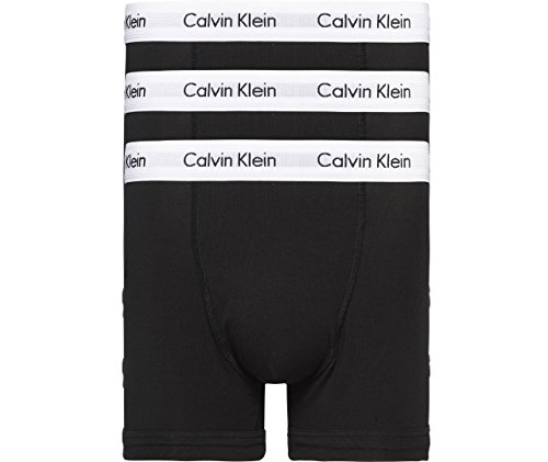 Calvin Klein 3P Trunk, Boxer Uomo, Nero (001 Black), M, (Pacco da 3)