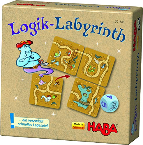 HABA 301886 – Gioco in Scatola, Logik-Labyrinth, Gioco con Tessere (Versione Tedesca)