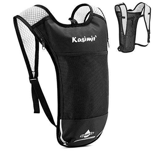 Kasimir Running Zaini Zaino Idratazione Running Zaino Leggero Idrico Hydration Pack Donna Uomo Zaino per Ciclismo Escursionismo Corsa Bicicletta Campeggio Alpinismo, 5 Litri, Adulti e Bambini, Nero