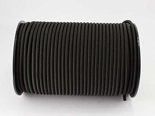 Fune di tensione elastica in gomma per teloni, spessore 10 mm, da 10 m, colore nero