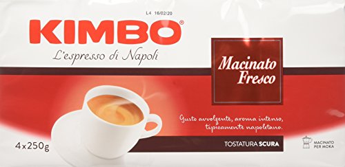 Kimbo Macinato Fresco Caffè Macinato - 4 Pacchi da 250g