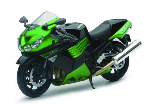 Newray 57433 - Kawasaki ZX-14 Ninja, Scala 1:12, Die Cast, Verde, Modelli/Colori Assortiti, 1 Pezzo