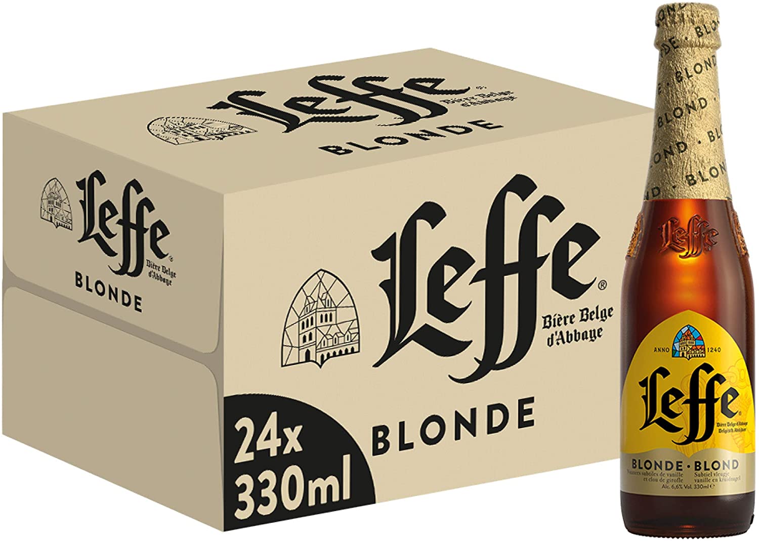 Leffe Blonde Birra - Pacco da 24 x 330 ml