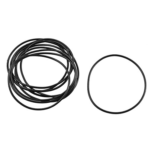 sourcingmap Dieci Pz in gomma nera Guarnizione filtro olio o guarnizioni anello 50mm x 47mm x 1.5mm