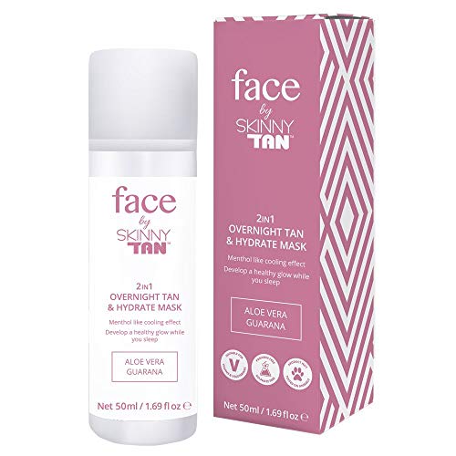 Face by skinny tan 2 in 1 overnight tan e idratante maschera 50 ml