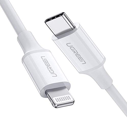 UGREEN Cavo USB C Lightning, [MFi Certificato] Cavo iPhone USB C PD 18W Compatibile con iPhone 11/11 pro/11 PRO Max/XS/XR/X, iPad Pro, Thunderbolt 3 MacBook Pro/Air (1m Bianco)