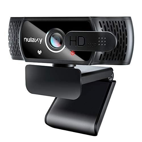 Nulaxy Webcam Full HD 1080p, con otturatore per la Privacy per videochiamate, correzione della Luce HD, Funziona con Skype, Zoom, FaceTime, Hangouts, PC/Mac/Laptop/Smart TV