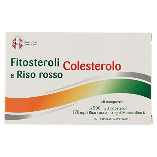 Matt Divisione Pharma - Fitosteroli e Riso Rosso - Integratore per Controllo e Regolazione Colesterolo - 40 Compresse - 40 gr