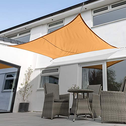 Kookaburra Tenda a Vela Arancione Impermeabile Protezione Anti Raggi 98% UV per Ombreggiare Il Giardino, Terrazzo o Balcone (Rettangolare 4,0m x 3,0m)