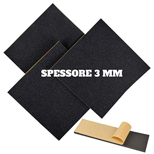 FOGLI DI NEOPRENE ADESIVO CONF DA 3 PZ GIELLE REALIZZATA CON GOMMA FOLL NEP ® | NEOPRENE FOGLI | LASTRA NEOPRENE ADESIVA (10X30 CM, 3MM SPESSORE)