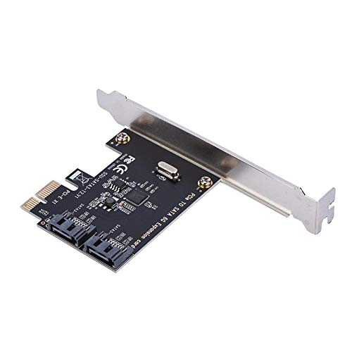 Lazmin Scheda Controller SATA PCI Express SATA a 2 Porte, Scheda PCI Express a 6G SATA3.0 Scheda Controller di espansione SATA III a 2 Porte