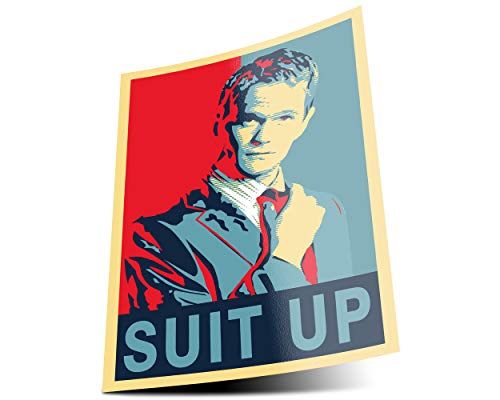 GREAT ART Suit Up Poster Barney Stinson - 85 x 60 cm Fotomurale Come Ho Incontrato Tua Madre Awesomeness Immagini Decorazione da Parete Red & Blue Sitcom Attori Successo - DIN A1