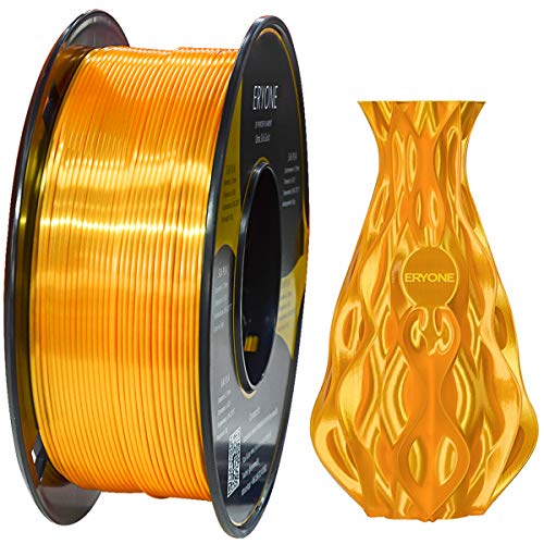 Eryone Ultra Silk PLA,1.75mm PLA Filament,3D Printing Filament PLA for 3D Printer and 3D Pen, 1kg 1 Roll,Gold)